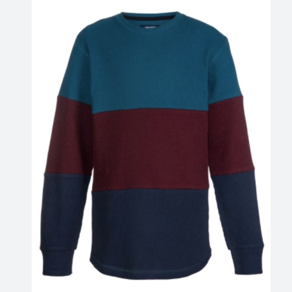 Univibe Big Boys Carrey Color Blocked Thermal‎ T-shirt Size L